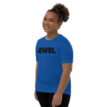 Load image into Gallery viewer, Jewel Black Youth Short Sleeve T-Shirt