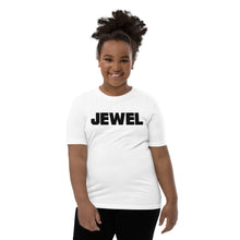 Load image into Gallery viewer, Jewel Black Youth Short Sleeve T-Shirt