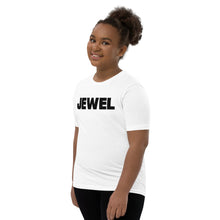 Load image into Gallery viewer, Jewel Black Youth Short Sleeve T-Shirt
